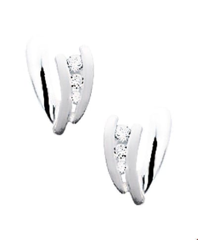 TFT Oorknoppen Zirkonia Poli/mat Zilver Gerhodineerd Mat Glanzend 9.5 mm x 7 mm