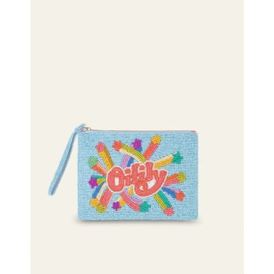 Oilily Pippa Platte Pouch- maatOne size Blauw