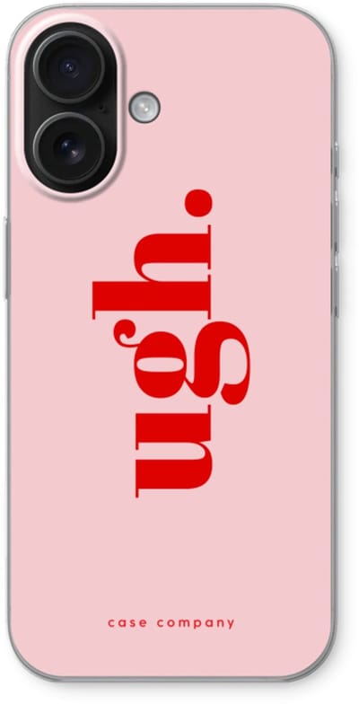 Case Company® - Hoesje geschikt voor iPhone 16 hoesje - Ugh - Soft Cover Telefoonhoesje - Bescherming aan alle Kanten en Schermrand