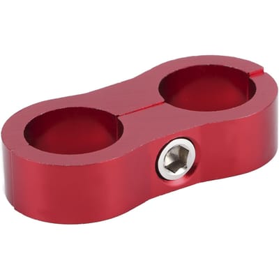Collier de Séparation de Durite 10AN Raccord Adaptateur en Alliage d'Aluminium pour Ligne de Carburant Huile Frein Gaz Accessoire Auto Rouge