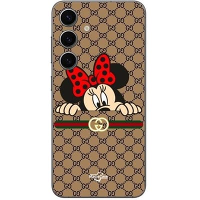 Telefoonhoesje - Minnie Gucci - Galaxy S25 Plus - Flexibel - Siliconen - Zwart zwart