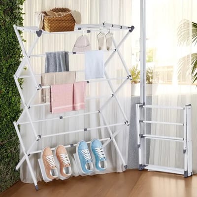 Opvouwbaar Droogrek – Duurzaam, Compact & Handig ,breedte 70 cm x diepte 40 cm x hoogte 100 cm