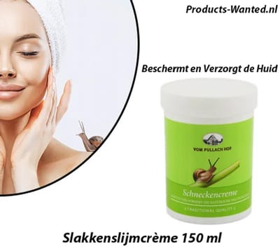 2 Potten Slakkenslijmcrème 150 ml – Beschermt en Verzorgt de Huid