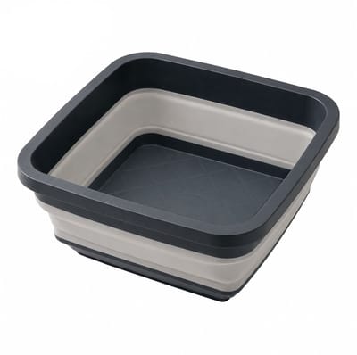 Purepeak Afwasteil Vierkant - Opvouwbare Afwasbak - 8L - 32 x 14 cm - Wasbak Opvouwbaar - Emmer