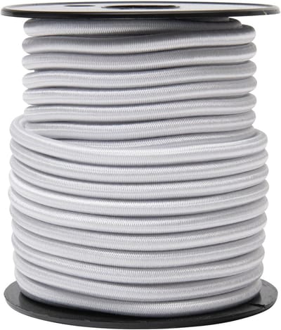 Spanrubber Rol - Elastisch Touw - Vastzetten Spullen - UV Bestendig - 6mm x 20m - Wit