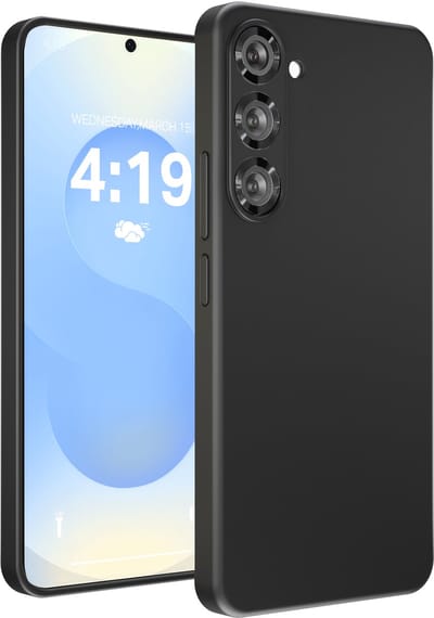 Hoesje geschikt voor Samsung Galaxy S24/S25 Hoesje Zwart - Siliconen Hoes Case Cover Zwart