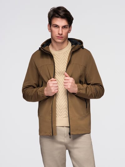 OMBRE Jas - Rits - Effen Bruin S