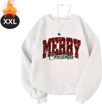 Bovista Kersttrui - Dames - Foute Kersttrui - Christmas Sweater - Kerst Sweater - Christmas Jumper - Pyjama - Wit - XXL