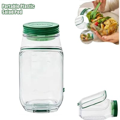 Salade Pot Draagbare Salade Bekers Herbruikbare Plastic Salade Container Gekoeld/Vaatwasserbestendig Ontbijtgranen Noten Yoghurt Container Beker Voedsel Opslag Bento Box 1PC