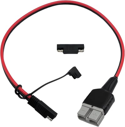 Verlengkabel Anderson SB50 naar SAE - Solar Kabel - Zonne-energie Aansluiten - Waterdichte Stekker - 64 cm - Zwart
