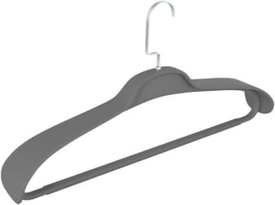 Plastic kleerhangers - Kledinghangers halfrond - Kast organiseren - Ruimtebesparend ontwerp - 50 stuks - Grijs