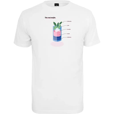 Mister Tee Heren Tshirt -XXL- The Real Mojito Round Neck Wit