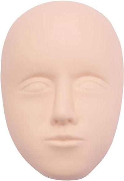 Mannequin hoofd voor make-up training en wimperverlenging - Siliconen huid voor permanente wenkbrauw en lip oefeningen
