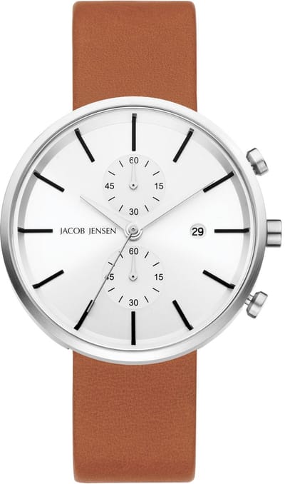 Jacob Jensen 622 Linear Horloge - Jacob Jensen heren horloge - Zilver - diameter 42 mm - roestvrij staal