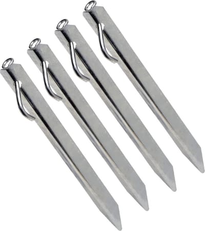8x stuks grondpennen/tentharingen metaal met oog 38 cm - Rotspennen