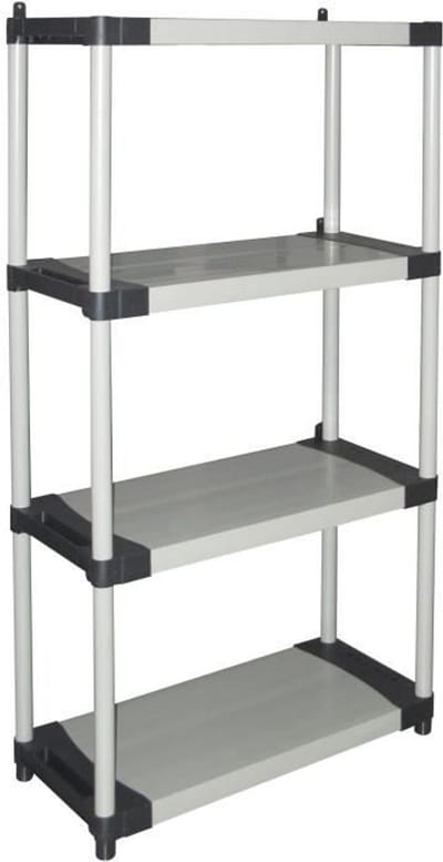 Kunststof plank - TOOD - 4 planken - Belasting 80 kg per plank - 80x40x168 cm - Zwart/grijs