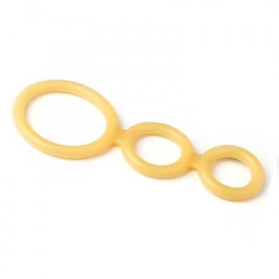 Nooitmeersaai - Cockringen set 3 stuks - Siliconen - Bruin - 45-25-20mm