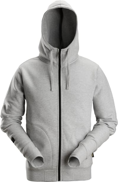 Snickers 2890 AllroundWork, Hoodie Volledige Rits - Grijs Melange - M