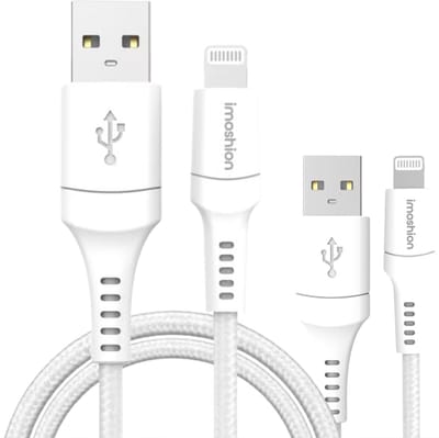 imoshion Kabel Duopack - Geschikt voor Lightning naar USB A - 1 meter - Wit