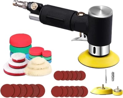 Lucht Schuurmachine - Mini Polijstmachine - Fijn Materiaal Bewerken - Instelbare Snelheid - 3mm Baan - One Color