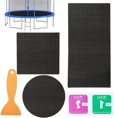 Trampoline Reparatie Set - Scheur Herstel Patch - Trampoline Onderhoud - Zelfklevend Waterdicht - 20 x 10 cm - Zwart
