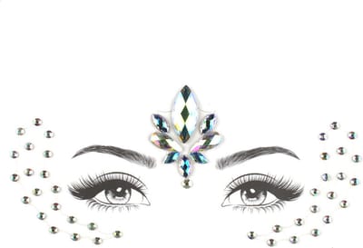 Boozyshop ® Glitter Face Jewels Loes - Festival glitter gezicht - Rhinestones - Plak diamantjes - Zelfklevende plaklaag - Multicolor