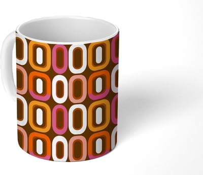 Mok - Koffiemok - Modern - Retro - Kleurrijk - Mokken - 350 ML - Beker - Koffiemokken - Theemok