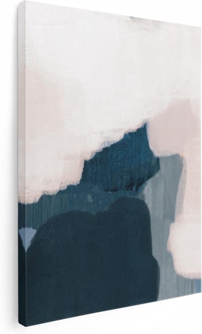 Artaza Canvas Schilderij Abstracte Kunst - 30x40 cm - Klein - Muurdecoratie Woonkamer - Wanddecoratie Beige - Kamer Accessoires