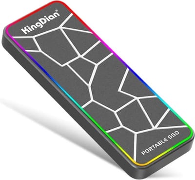 DrPhone KD PRO Externe SSD 500GB – USB 3.0 Externe Opslag + USB C Adapter – Tot 388MB/s – Compatibel met PS5 voor Game Opslag – Laptop / PC / Console