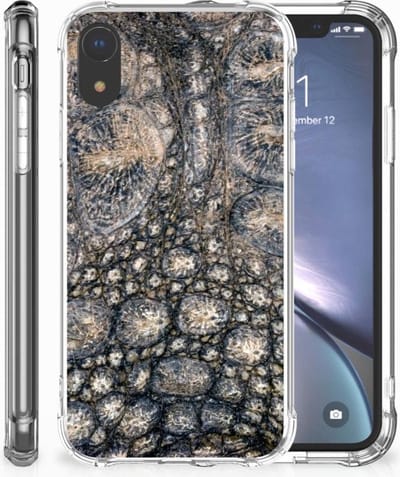 Apple iPhone Xr Case Anti-shock Krokodillenprint