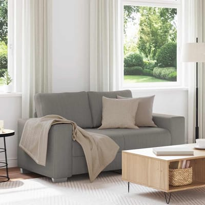 vidaXL - Loveseat - Sofa - Lichtgrijs - 160x77x82 - cm - Corduroy - Stof