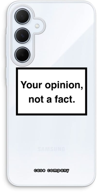 Case Company® - Hoesje geschikt voor Samsung Galaxy A35 hoesje - Your opinion - Soft Cover Telefoonhoesje - Bescherming aan alle Kanten en Schermrand