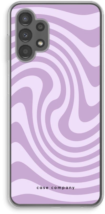 Case Company® - Hoesje geschikt voor Samsung Galaxy A13 4G hoesje - Swirl Paars - Soft Cover Telefoonhoesje - Bescherming aan alle Kanten en Schermrand