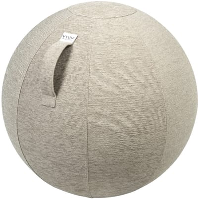 Vluv STOV - zitbal met hoes - voor kantoor en thuis - ergonomisch - yoga- en zwangerschapsbal - 60-65 cm - pebble