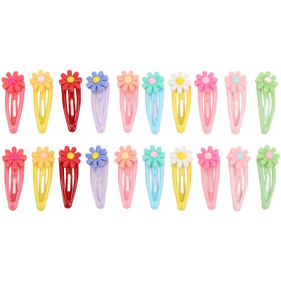 20pcs Mini Pinces à Cheveux pour Animaux de Compagnie Couleurs Multiples Mignonnes Épingles à Cheveux Fleurs Chien Chat pour Fête Quotidienne white