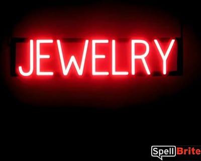 JEWELRY - Lichtreclame Neon LED bord verlicht | SpellBrite | 71 x 16 cm | 6 Dimstanden - 8 Lichtanimaties | Reclamebord neon verlichting