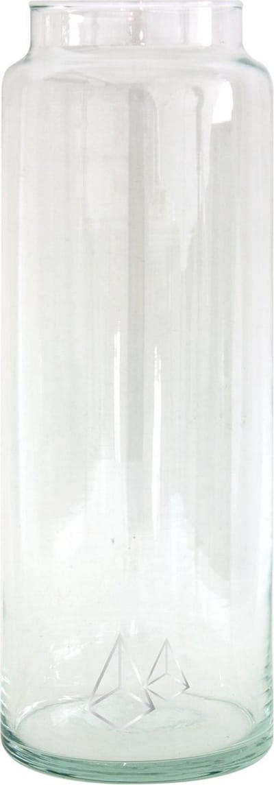 TAK Design Vaas Diamonds XL - Handgemaakt - Glas - Ø10 x 30 cm - Zilver