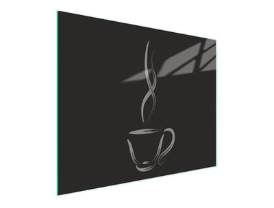 TMK ArtDeko Serie - Snijplank Glas - 52x30 cm - Hittebestendig - Antislip - Koffie Design