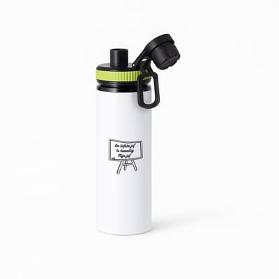 Hacebo® - De liefste juf is toevallig mijn juf waterfles met draaidop groen - Juf - Juf - Leraar - water fles - 850ML