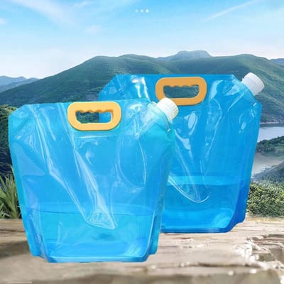 Waterzak Opvouwbaar - Watercontainer Drinken - Buitenactiviteiten Opslag - Lichtgewicht Herbruikbaar - 10 Liter 2 Stuks - Nautisch Blauw