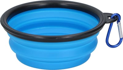 Combi-Label Opvouwbare Drinkbak - Voerbak - Waterbak - Lichtgewicht - Huisdier - Hond - Kat - Voor Onderweg - Op reis - Blauw