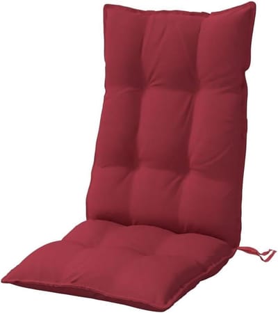 Kussens Hoge Rugleuning - Zitkussens Tuinstoel - Buiten Zitten - Waterafstotend Oxford - 120 x 50 cm - Wijnrood