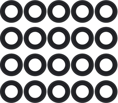Dailygoody - Automotor olieaftapschroeven - Rubber afdichtingen - 20 stuks - Zwart - Compatibel met Ford modellen - Olieaftapplug afdichtingen - Gesch