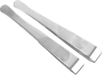 Roestvrijstalen Pincetten - Precisiepincetten Haartang - Gezichtsverzorging Ontharen - Tijgerbek Antislip Grip - 91 Centimeter Lengte - Zilver