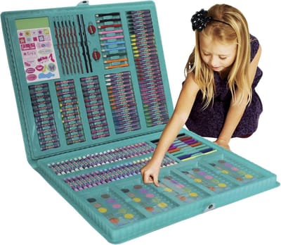 Tekendoos met waterverf, potloden, krijt... | Chad Valley 250-delige Super Art Set
