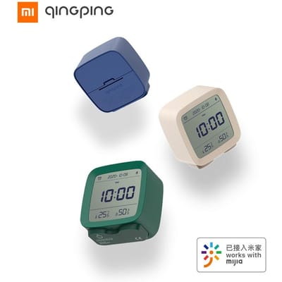 XIAOMI Qingping Bluetooth-wekker Smart Control Temperatuur-vochtigheidsweergave LCD-scherm Verstelbaar nachtlampje Werk met Mijia-app groen