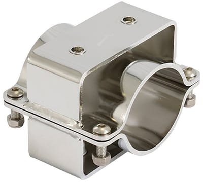 Seanox Roestvrij Staal Adapter Voor Dubbele Railmontage 51-65 Mm Zilver