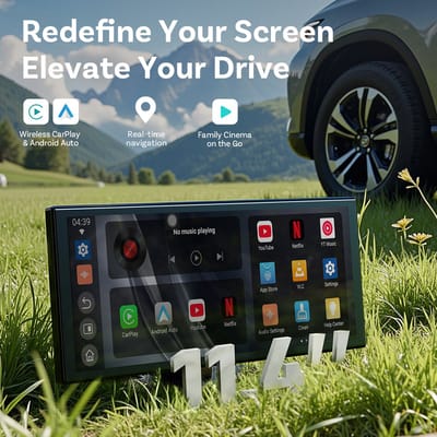 Ottocast OttoScreen N92C – 11 Inch Draadloos Apple CarPlay & Android Auto Scherm – Touchscreen – Full HD – Bluetooth & WiFi