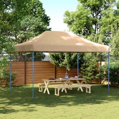 vidaXL - Partytent - 292 - x - 440 - x - 315 - cm - Beige - Oxford - Stof