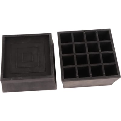 Rehausseur de Meuble 2 Pouces Empilable TPU Carré Rehausseur de Bureau Robuste Imperméable Antidérapant Noir Rehausseur de Hauteur Rehausseur de Lit